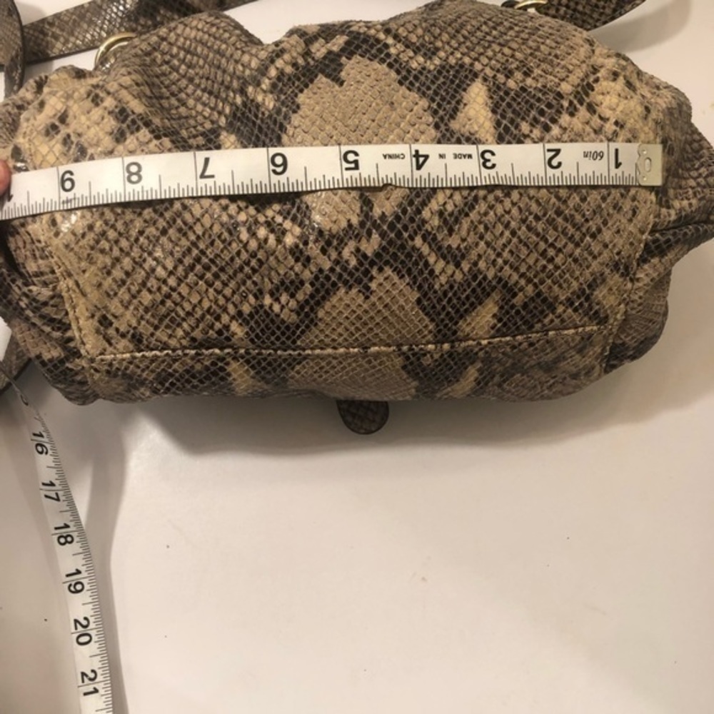 Michael kors python embossed leather messenger bag - image 10